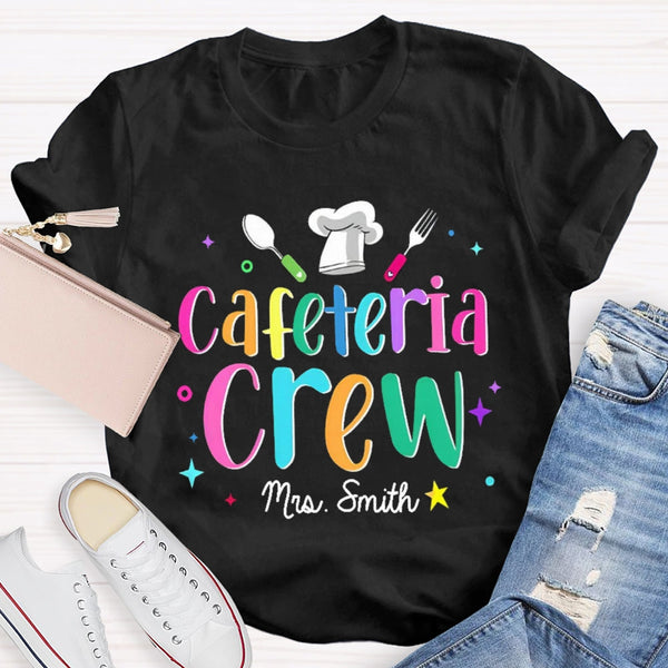 Personalized Name Cafeteria Crew Chef Hat T-shirt