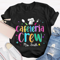 Personalized Name Cafeteria Crew Chef Hat T-shirt
