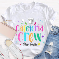 Personalized Name Cafeteria Crew Chef Hat T-shirt