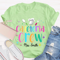 Personalized Name Cafeteria Crew Chef Hat T-shirt