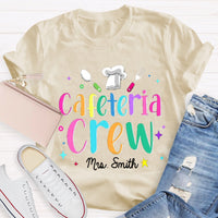 Personalized Name Cafeteria Crew Chef Hat T-shirt