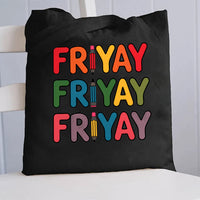 Happy Friyay Canvas Tote Bag