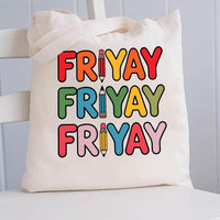 Happy Friyay Canvas Tote Bag