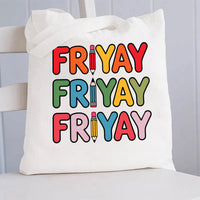 Happy Friyay Canvas Tote Bag