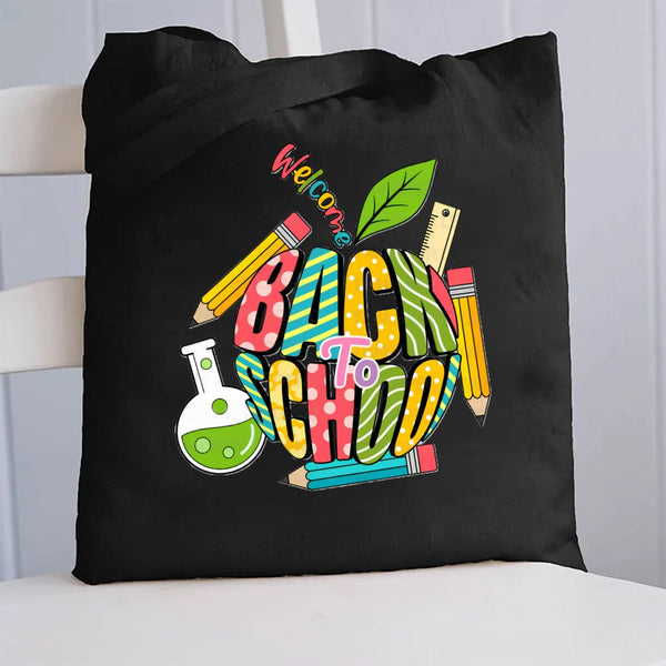 Welcome Back to school Canvas Tote Bag