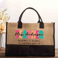 Personalized Name Teach Them Cotton Tote Bag