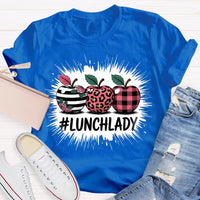 Lunch Lady Red Leopard Print Apple T-shirt
