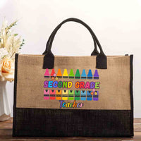 Personalized Grade Colored crayon design Cotton Tote Bag