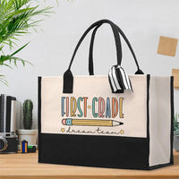 Personalized Grade Dream Team Cotton Tote Bag