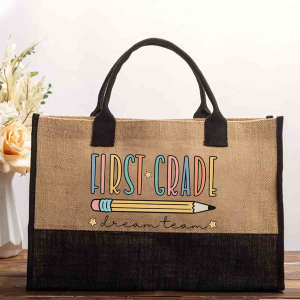 Personalized Grade Dream Team Cotton Tote Bag