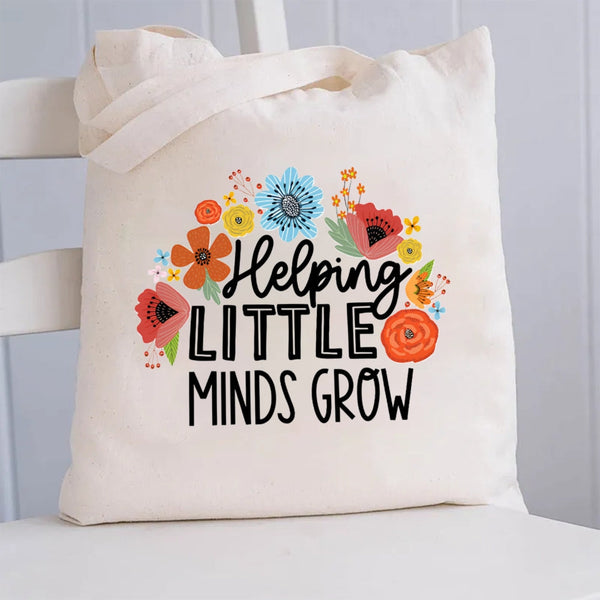Helping Little Minds Grow Canvas Tote Bag