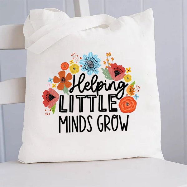 Helping Little Minds Grow Canvas Tote Bag