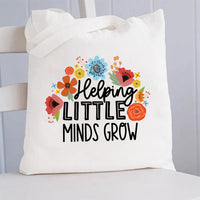 Helping Little Minds Grow Canvas Tote Bag