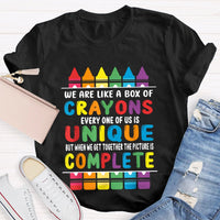 We Are Like A Box Of Crayons Every One Of Us Is Unique T-shirt