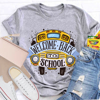 Welcome Back To School Yellow Car T-shirt