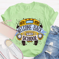 Welcome Back To School Yellow Car T-shirt