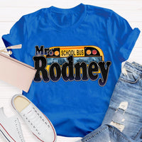 Personalized School Bus Driver Name T-shirt