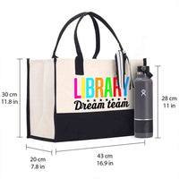 Library Dream Team Cotton Tote Bag