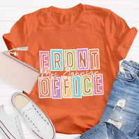 Personalized Name Front Office Square Letters T-shirt