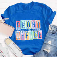 Personalized Name Front Office Square Letters T-shirt
