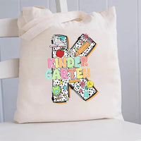 Personalized Grade Canvas Tote Bag