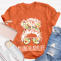 Lunch Lady Colorful Headband And Sunglasses T-shirt