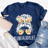 Lunch Lady Colorful Headband And Sunglasses T-shirt