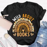 Wild About Books Leopard Rainbow T-Shirt