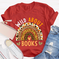 Wild About Books Leopard Rainbow T-Shirt