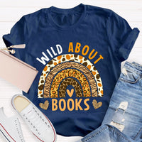Wild About Books Leopard Rainbow T-Shirt