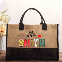 Personalized Name Prod To Be Teacher Cotton Tote Bag