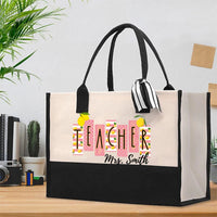 Personalized Name Lemon Tree Cotton Tote Bag
