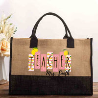Personalized Name Lemon Tree Cotton Tote Bag