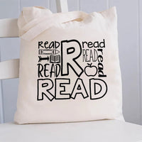 Read Read Apple Canvas Tote Bag