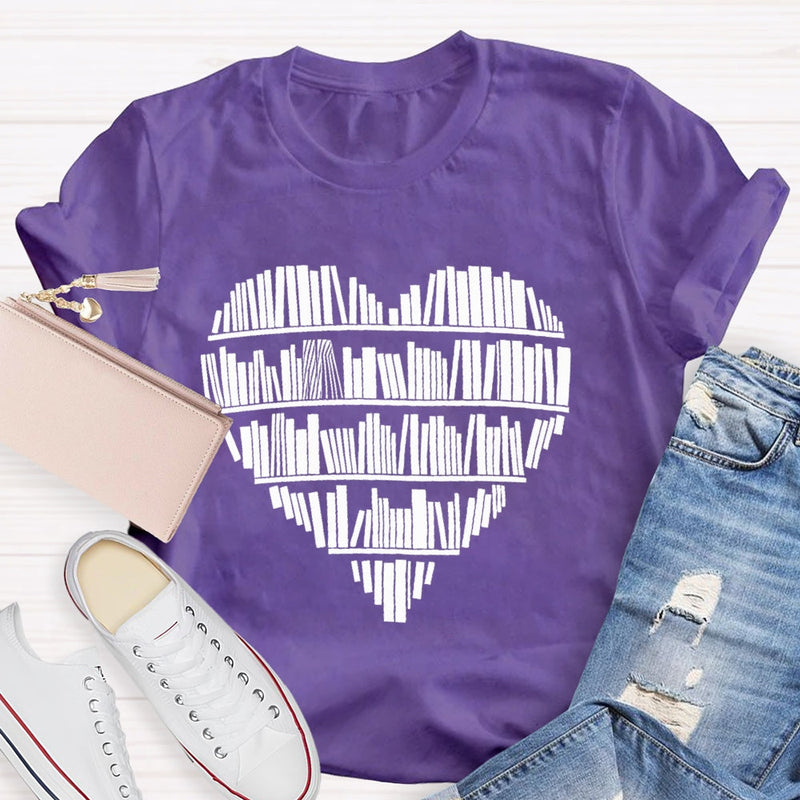 Books In Bookshelf Book Lover t-Shirt