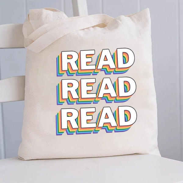 Read Text Layer Design Canvas Tote Bag
