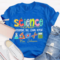 Personalized Name Science Experiment Fail Learn Repeat T-shirt