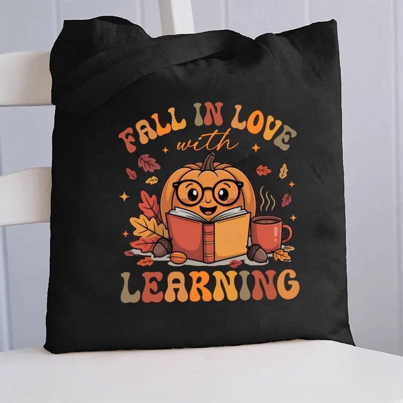 Fall In Love With Learning Canvas Tote Bag