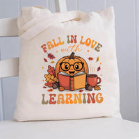 Fall In Love With Learning Canvas Tote Bag