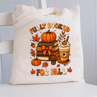 Fully Booked For Fall Canvas Tote Bag