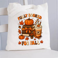 Fully Booked For Fall Canvas Tote Bag