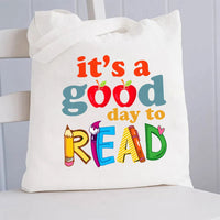 It'S A Good Day To Read Red Apple Canvas Tote Bag