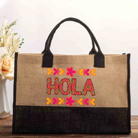 Vintage Flower Hola Cotton Tote Bag