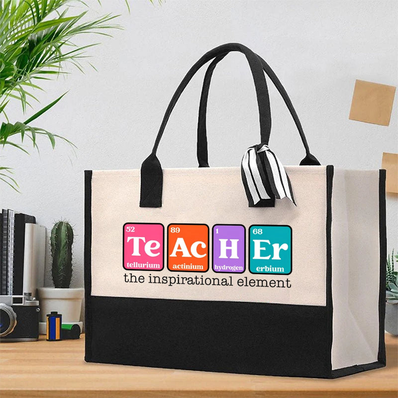 Teacher The Inspiration Element Cotton Tote Bag