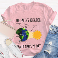 The Earth'S Rotation Really Makes My Day Science Teacher T-shirt