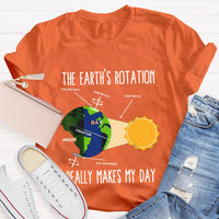 The Earth'S Rotation Really Makes My Day Science Teacher T-shirt