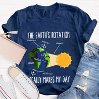 The Earth'S Rotation Really Makes My Day Science Teacher T-shirt
