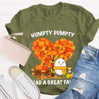 Humpty Dumpty Had A Great Fall Heart Maple Tree T-shirt