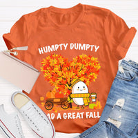 Humpty Dumpty Had A Great Fall Heart Maple Tree T-shirt
