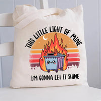This Little Light Of Mine Fire ABA Therapist Canvas Tote Bag